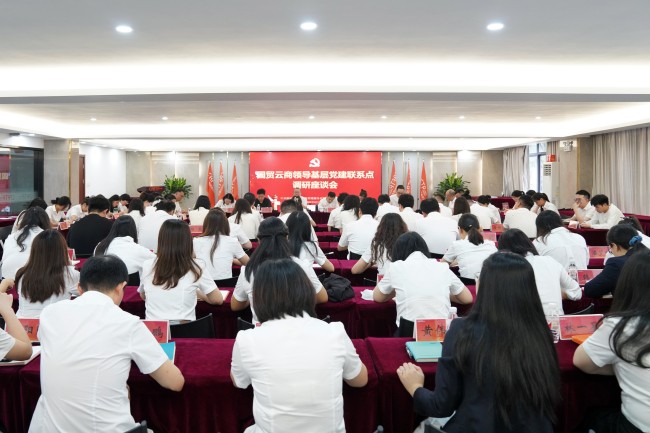 国贸云商党委书记、董事长濮志江来基层党建联系点中非经贸港调研